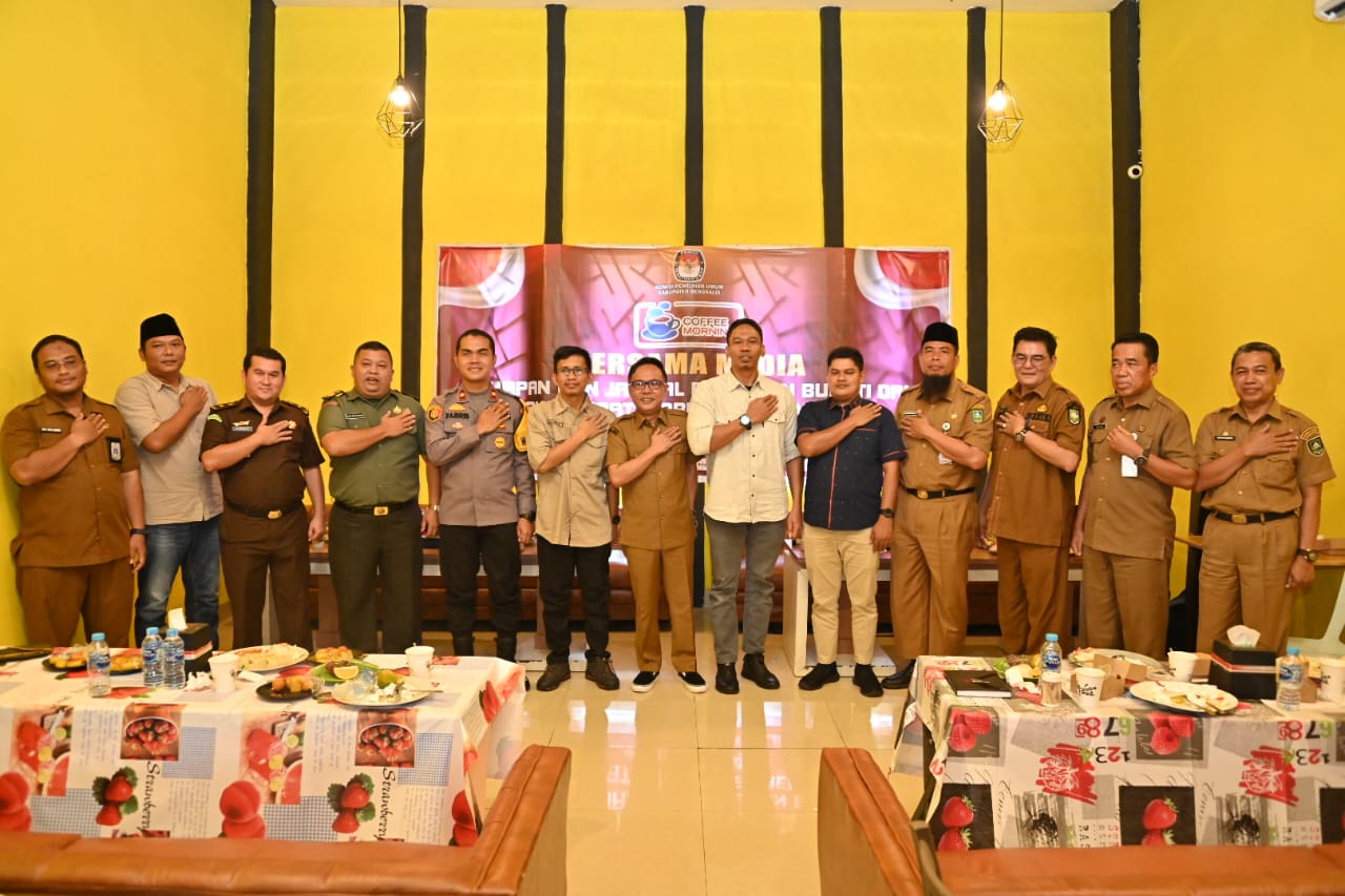 KPU Bengkalis gelar coffee morning bersama wartawan (foto/zulkarnain)